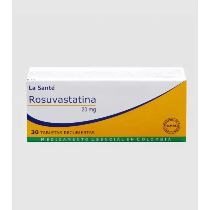 ROSUVASTATINA 20 MG CAJA X 30 TABLETAS - Ecofarma